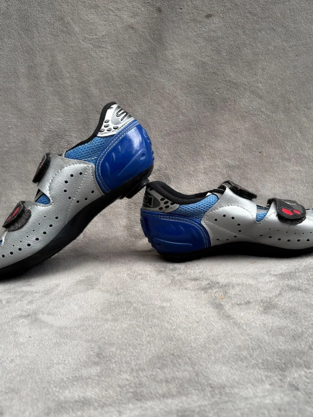 SIDI Clipless Road Bike Cycling Shoes Silver/Blue Women’s Size EU 37W/US7